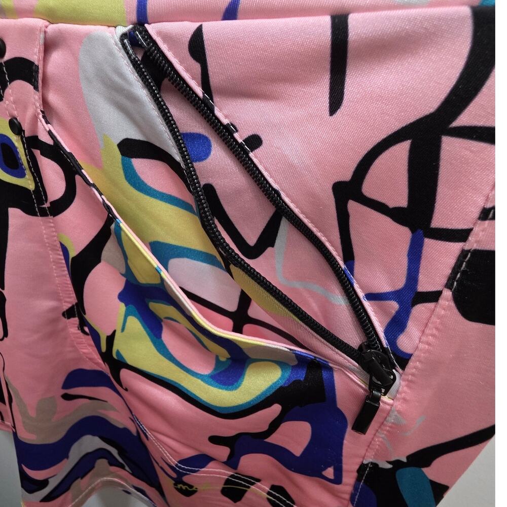 Jamie Sadock Pink & Black Golf Tennis Women's Size 2 Zipper Pocket Skirt Skort - Picture 4 of 12